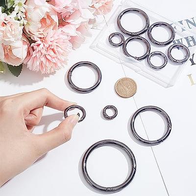 Metal Spring O Rings Round Carabiner Keyring, Snap Clip Trigger Spring  Keyrings Buckle, DIY Accessories Spring