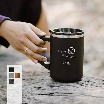 Stainless Steel Mug, Double Walled Mugs Metal Camping Coffee Mug Insulated  Tea Cup with Handle and Lid for Camping, Outdoors (S)