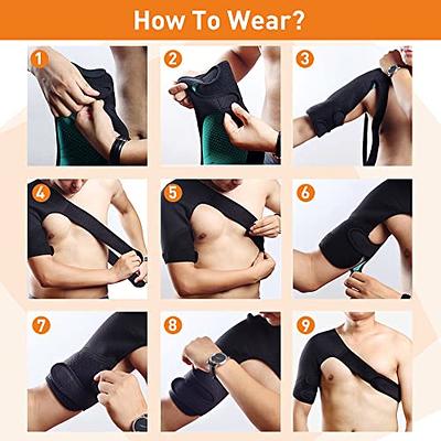 Shoulder Brace for Men and Women Rotator Cuff - for Bursitis, Dislocated AC  Joint, Labrum Tear, Tendonitis, Neoprene Compression Support Sleeve