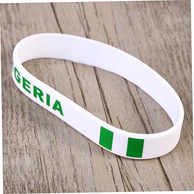 White Blank Silicone Wristband Rubber Bracelet Elastic Bangle by Handband