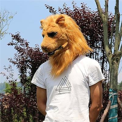 Therian Mask Wolf Halloween Costume for Men Scary Animal Furry