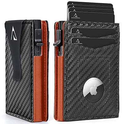  Wallet for Men with AirTag Holder Credit slim Front