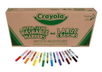 Crayola Ultra-Clean Washable Large 8ct Crayons, Assorted Colors