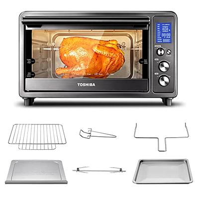 Toshiba Speedy Convection Toaster Oven Countertop with Double Infrared  Heating, 10-in-1 with Toast, Pizza, Rotisserie, Larger 6-slice Capacity,  1700W, Black Stainless Steel, Includes 6 Accessories - Yahoo Shopping