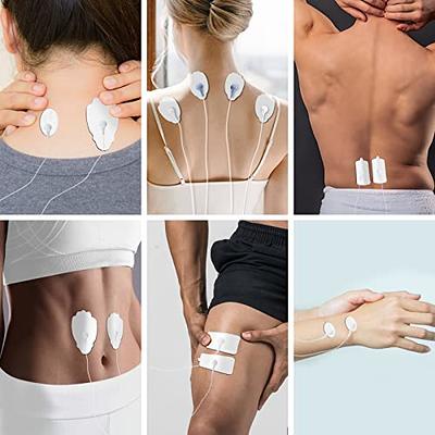 20 Pcs Round TENS Unit Replacement Pads for TENS, 1.4'' Electrodes Pads for  TENS Unit, Latex-Free Reusable Eletrode Pads for TENS/EMS Muscle