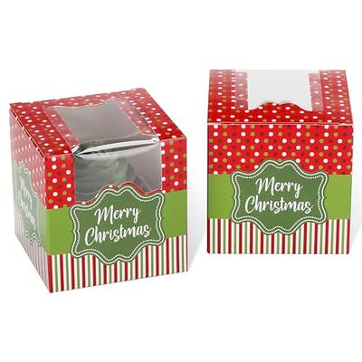 MonYouGe 50-Set Individual Cupcake Boxes Bulk with Clear Display