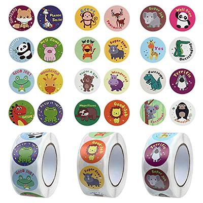 3 Rolls Motivational Stickers for Kids, 1500 Pcs Teacher Reward Stickers School Supplies Roll Sticker Potty Training Stickers for School Classroom