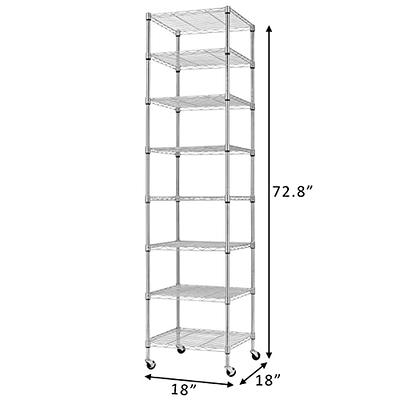 WDT 3-Tier Storage Shelves, Heavy Duty Metal Shelves Wire Rack Shelving  Unit, Adjustable Shelf with Wheels for Home Office Garage Kitchen Bathroom