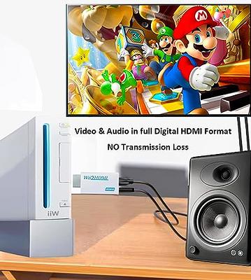 Wii to HDMI Converter, Wii2 to HDMI for HD Video Audio Output with 3.5mm  Audio Jack, Supports All Wii Display Modes 1080P 720P, Wii, Wii U, HDTV