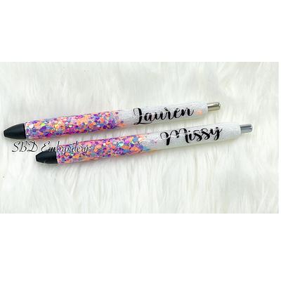 Personalized Epoxy Glitter Black Ink Pen Refillable - Yahoo Shopping