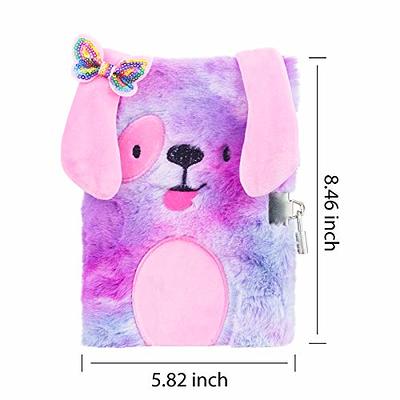 Notebook Lock Plush Diary Journals Teen Girls Fluffy 6-8 Kids Cute