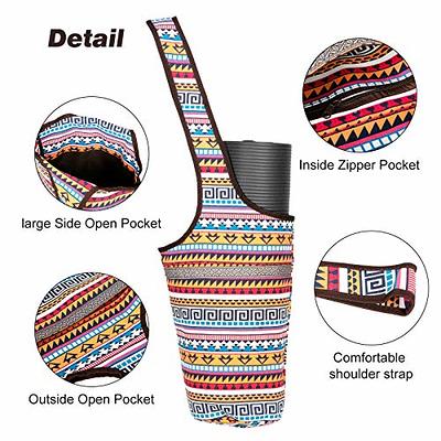 Yoga Mat Bag with Large Side Pocket & Zipper Pocket - Yoga