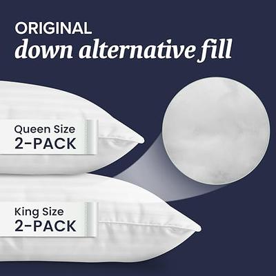 Beckham Hotel Collection Bed Pillows for Sleeping - Queen Size, Set of 2 -  Cooling, Luxury Gel Pillow for Back, Stomach or Side Sleepers