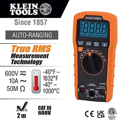 QLUUE Clamp Meter 9999 Counts, Multimeter Measures AC Current, AC/DC  Voltage, Temperature, Capacitance, Resistance, Diodes, and Continuity,  Voltage