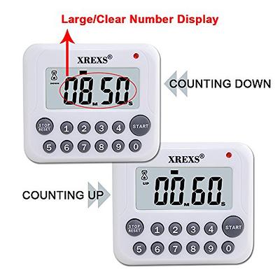 Digital Kitchen Timers Magnetic Countdown Time with Loud Alarm for