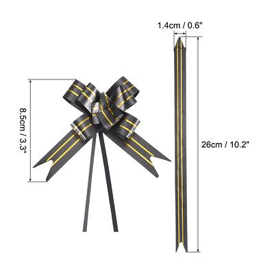 100Pcs 3.3inch Pull Bows Gift Wrapping Pull Bow Gold Thread Style