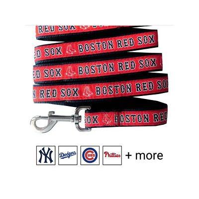 Pets First Red/White Boston Red Sox Cotton/Nylon Dog Collar