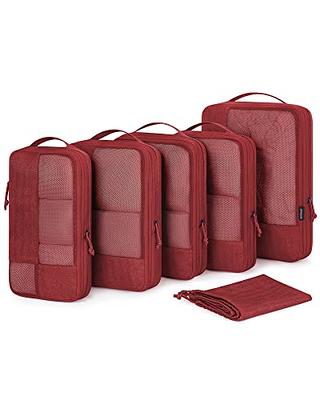 BAGSMART Compression Packing Cubes for Suitcase, 6 Set Travel Packing Cubes  for Luggage, Compression Travel Cubes & Suitcase Organizer for Packing with  Shoe Bag Red - Yahoo Shopping