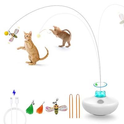 Tumbler Cat Toys 3 in 1,Smart Interactive Kitten Toys for Cat Boredom,Indoor  Exercise Cat Kicker,Fluttering Butterfly