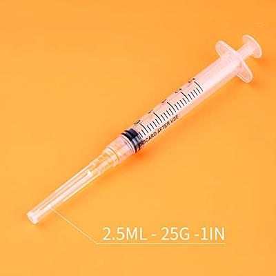 1ml 25G 1inch Syringe with Needle, Sterile Disposable Packaging. (100)