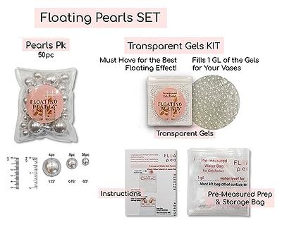 Floating No Hole Pearls - Jumbo/Assorted Sizes Vase Decorations Includes  Transparent Water Gels for Floating Vase