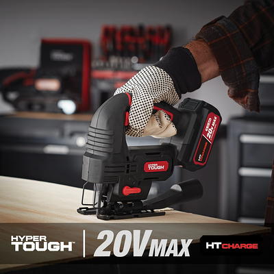 Hyper Tough 20 V Cordless 1/2-inch Impact Wrench with 2.0 Ah Battery and  Charger 