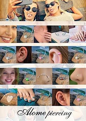 Fake Clip On Nose Ring 24g - No Piercing Needed - Smooth Tiny 925 Silver  Fake Nose Piercing