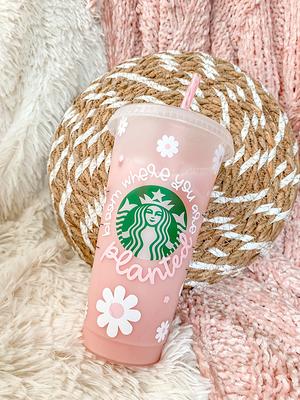 Pink Retro Flowers Bloom Where You Are Planted Starbucks Cup  Daisy Lover  Best Friend Gift Cute Floral Reusable Tumbler Spring Or Summer - Yahoo  Shopping