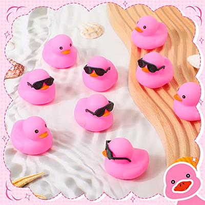 60PCS Rubber Ducks Bath Toys Mini Ducks Float and Fun Squeak for Baby Kids  Bath Toy Shower Decorations Birthday Party Carnival Game Gift