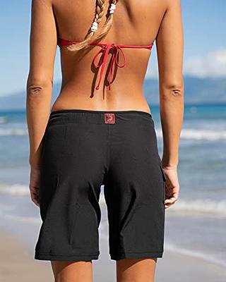 Maui Rippers Women's 4-Way Stretch 9” Swim Shorts Boardshorts (10, Black) -  Yahoo Shopping