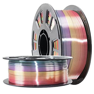 DO3D Silk Multicolored Rainbow PLA 3D Printer Filament, 1.75mm PLA