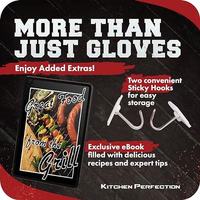 KITCHEN PERFECTION XL Silicone Smoker Oven Gloves -Extreme Heat