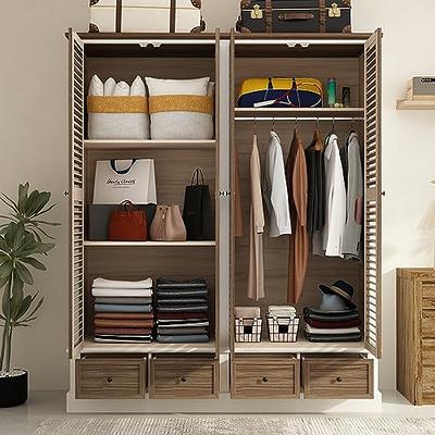 Large Armoire Combo Wardrobes Closet Storage Cabinet White