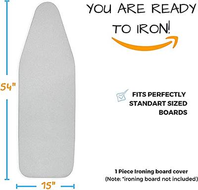 Ironing Board Cover and Pad Fits 15 x54 Standard Boards, Resist Scorching  and Staining, 4 Layers Thick Padding Iron Board Cover with Elastic Edge