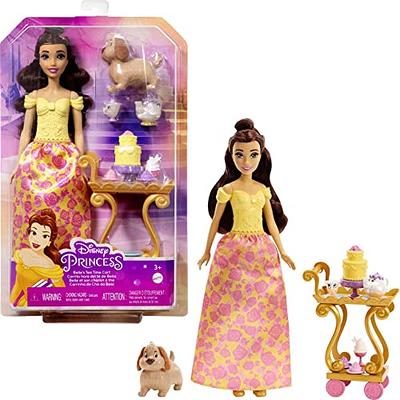 Disney Princess Belle Styling Head, Brown Hair, 10 Piece Pretend Play Set,  Beauty and the Beast, Officially Licensed Kids Toys for Ages 3 Up, Gifts  and Presents 