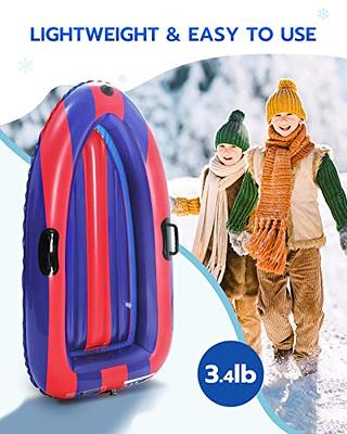 QPAU Inflatable Snow Sled, Heavy Duty Snow Tube with Reinforced Handles,  Snow Sleds for Kids and Adults Winter Toys Gifts, Toboggan for Family  Outdoor Sledding - Yahoo Shopping