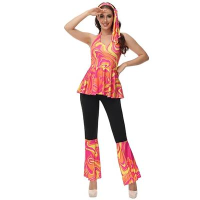  Morph Womens Disco Costume - 70s Costume, 70s Disco Costumes,  Women's 80s Hippie Costume, 70s Costume for Women, Womens Disco Outfit for  70s Party, S : Clothing, Shoes & Jewelry