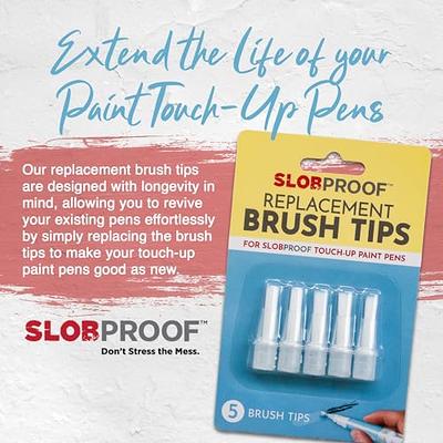 Slobproof Touch Up Paint Pen- Refillable Paint Brush Pens 2 in 1 Pack-  Refillable Paint Pens for Walls, Touch up Work, Paint Touch Up Pen for  Walls