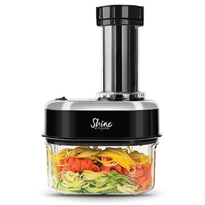 Shine Kitchen Co SES-100 Electric Spiralizer for Veggies, Spiral Vegetable  Cutter Makes and Holds Up to 4 Servings (60 oz) of Zucchini Noodles, Curly  Fries, and More - Yahoo Shopping