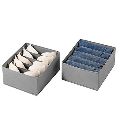 Clothes Jeans Compartment Storage Box Closet Foldable T-Shirt