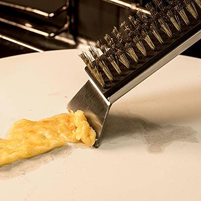 Ooni Pizza Oven Cleaning Brush with Scraper Stainless Steel Brown UU-P06800  from Ooni - Acme Tools