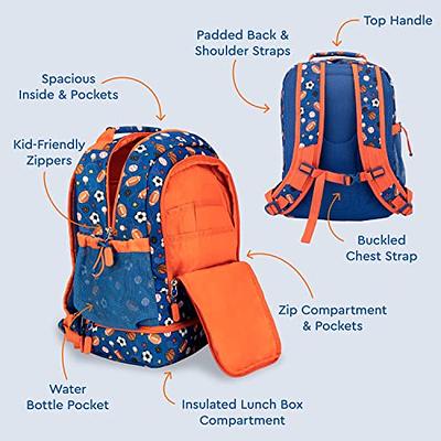 ZIPIT Adventure Backpack & Lunch Bag for Boys, Cute Book Bag for