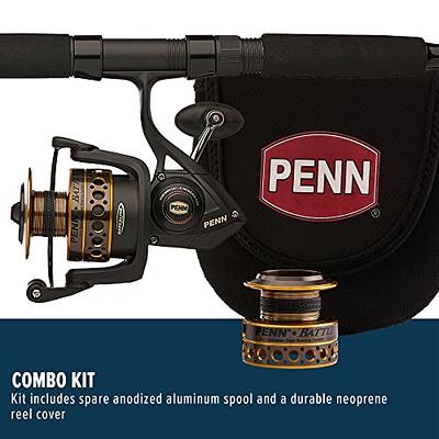 PENN Battle Spinning Reel and Fishing Rod Combo Kit with Spare Spool and Reel  Cover, Black, 4000 - 7' - Medium - 1pc - Yahoo Shopping