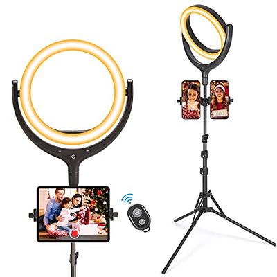 Sensyne 10'' Ring Light with 50'' Extendable Tripod Stand, LED Circle  Lights with Phone Holder for Live Stream/Makeup/ Video/TikTok,  Compatible