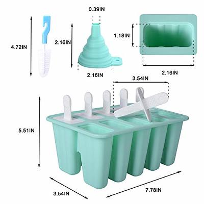 Popsicles Molds with Sticks 6 Individual Pieces BPA Free Popsicle Holders  for Kids Reusable Plastic Ice Pop Mold with Silicone Funnel and Cleaning