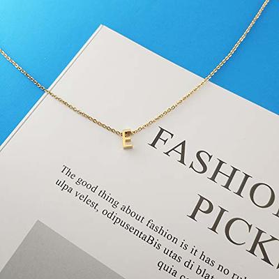 MOMOL Tiny Initial Necklace, 18K Gold Plated Stainless Steel Initial  Necklace Dainty Personalized Letter E Necklace Minimalist Delicate Small  Monogram Name Necklace for Women Girls - Yahoo Shopping