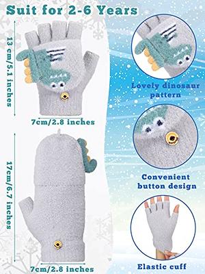 Bencailor 3 Pair Convertible Mittens Kids Knitted Warm Fingerless Gloves  Toddler Cartoon Gloves with Mitten Cover for Boy Girl (Blue, Navy, Gray,  Dinosaur) - Yahoo Shopping
