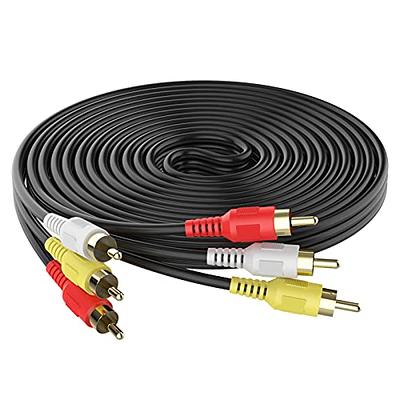  QDiShi 3 RCA Cable Audio Video Composite Cable, 5 ft