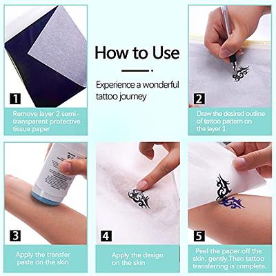 50pcs Transparent Tattoo Transfer Paper, Tattoo Stencil Transfer Paper,  Clear Pattern Thermal Tattoo Transfer Film Paper - Yahoo Shopping