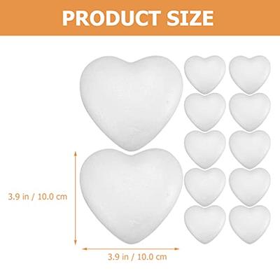 Cabilock 12pcs Craft Foam Hearts Ball Heart Shaped Polystyrene